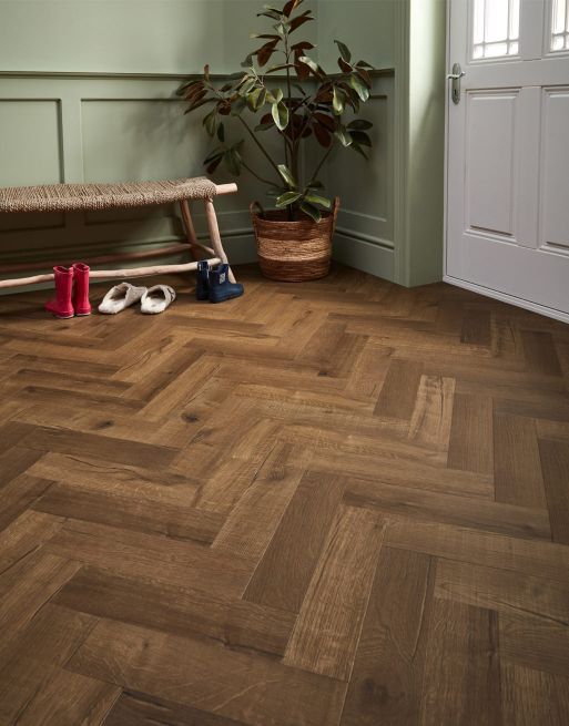 Signature Herringbone - Rich Toffee Oak