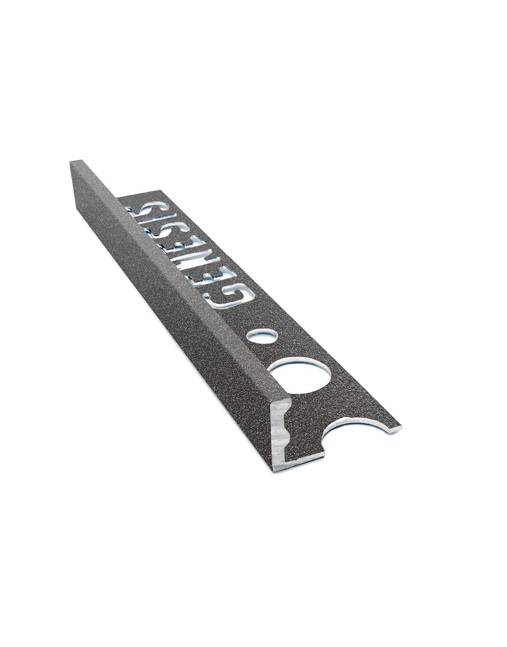 Aluminium Straight Edge Tile Trim - Dark Granite 1