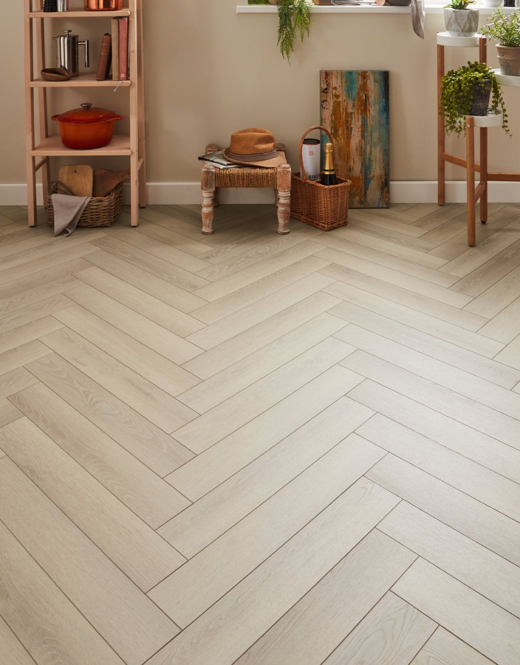 Luxe Herringbone - Fawn Oak Laminate Flooring 1