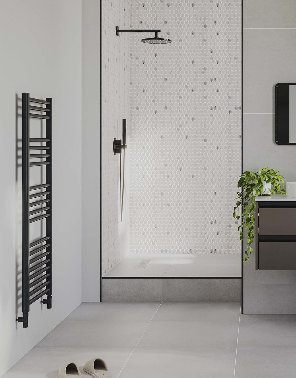 Mira White Marble Hex Mosaic 3