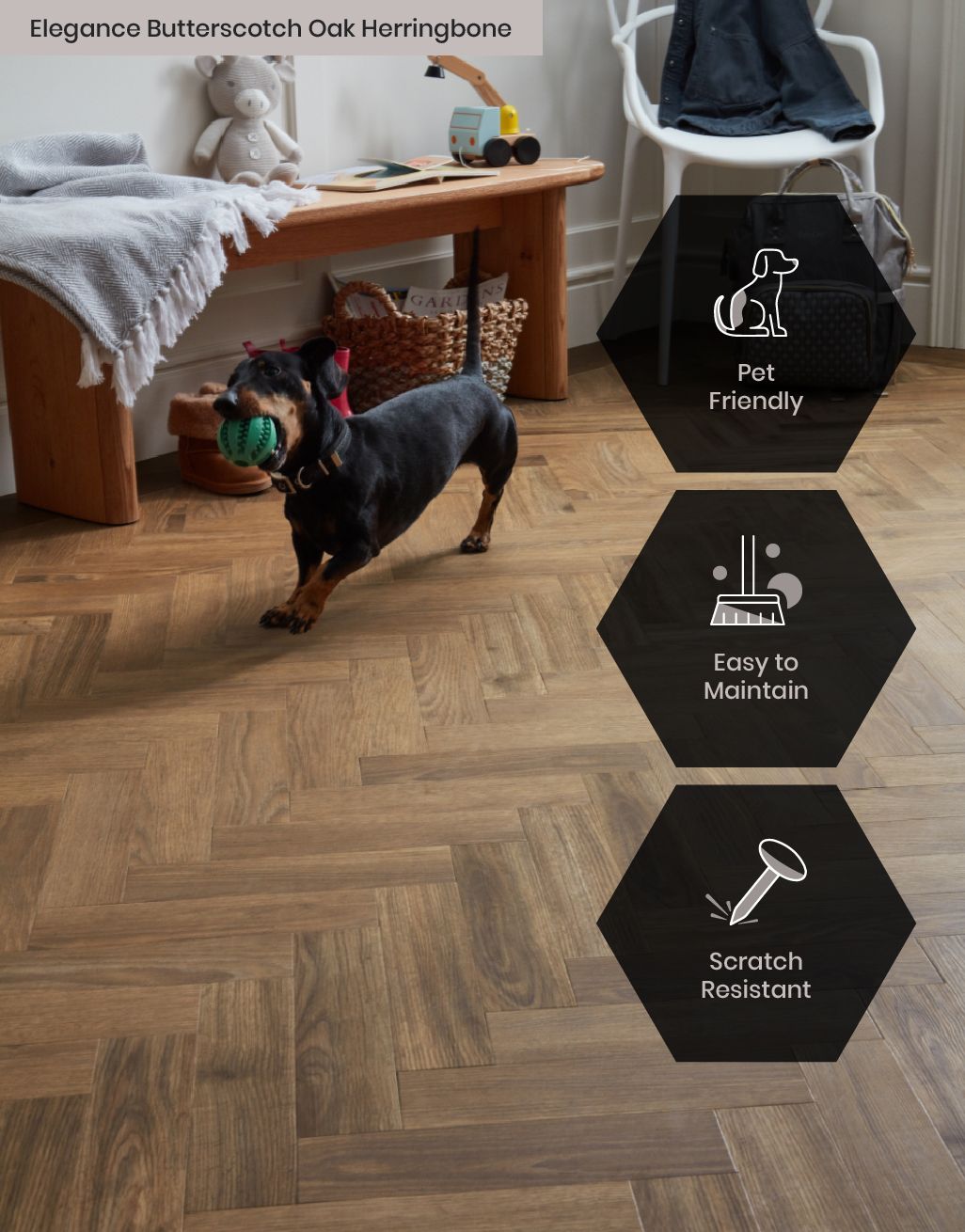Elegance Herringbone - Sandy Cove Oak 6