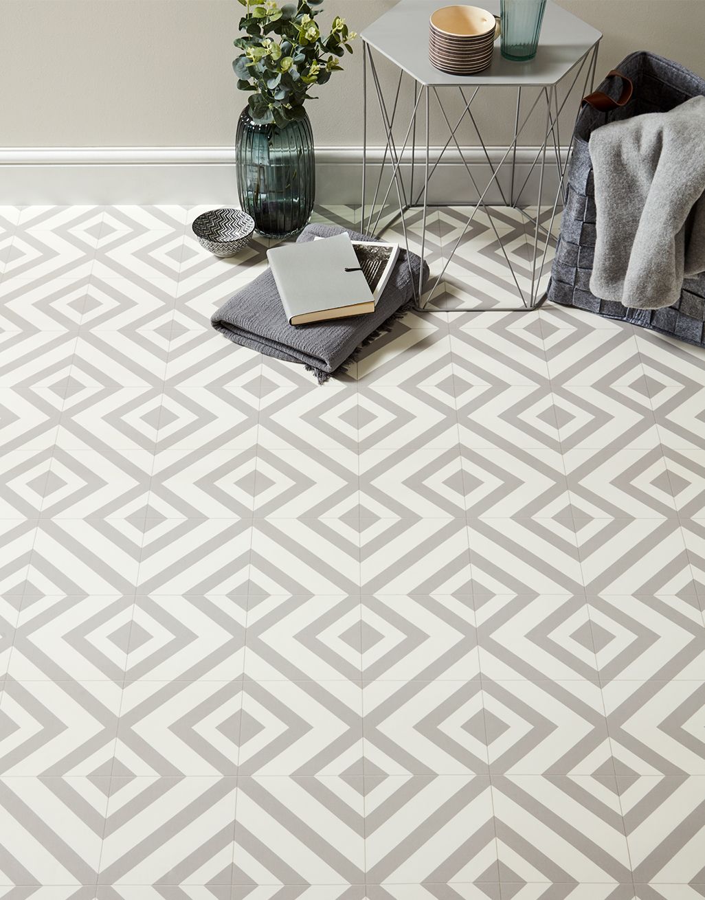 EvoCore Premium Patterned Tile - Diamond Grey 1