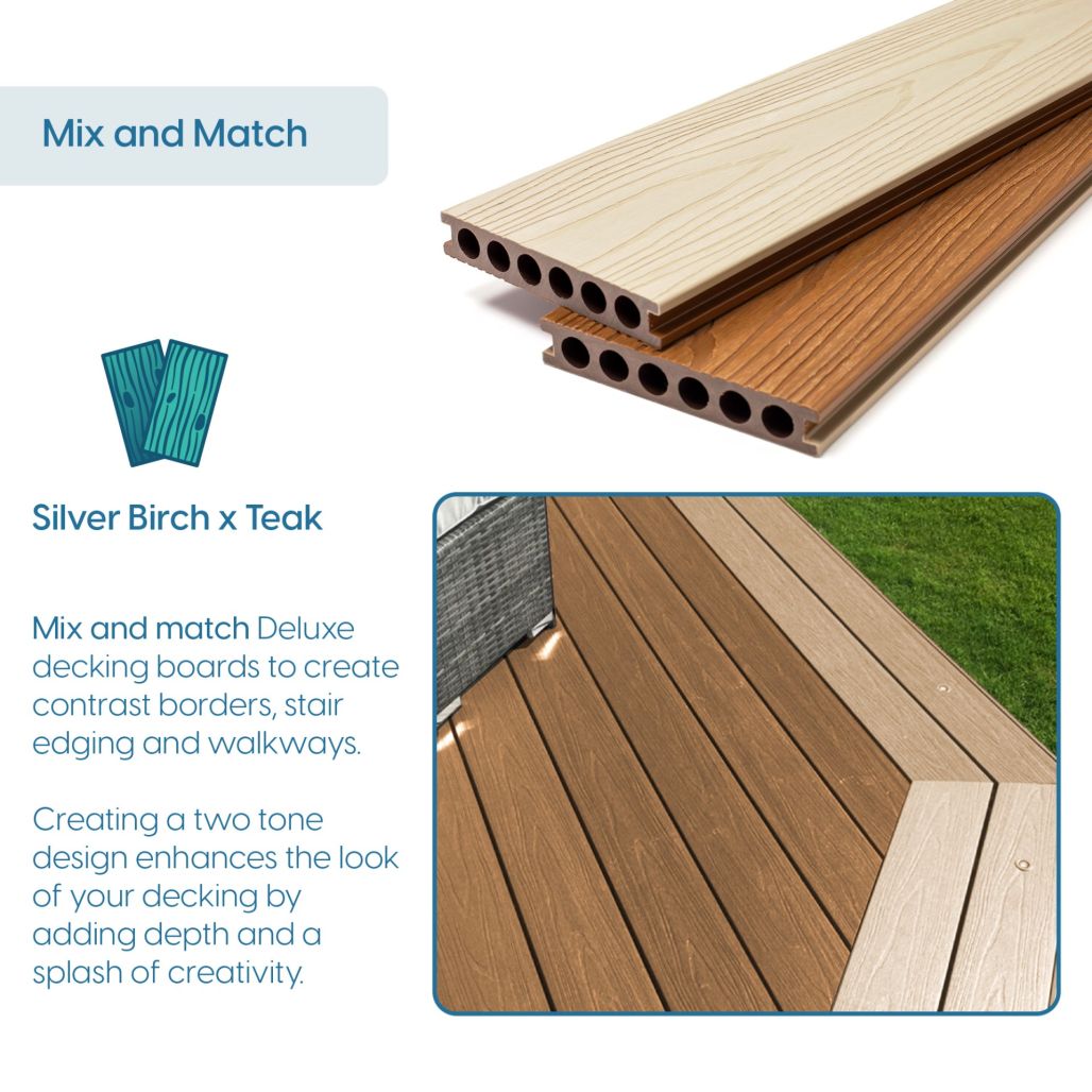 Teak Deluxe Composite Decking 6