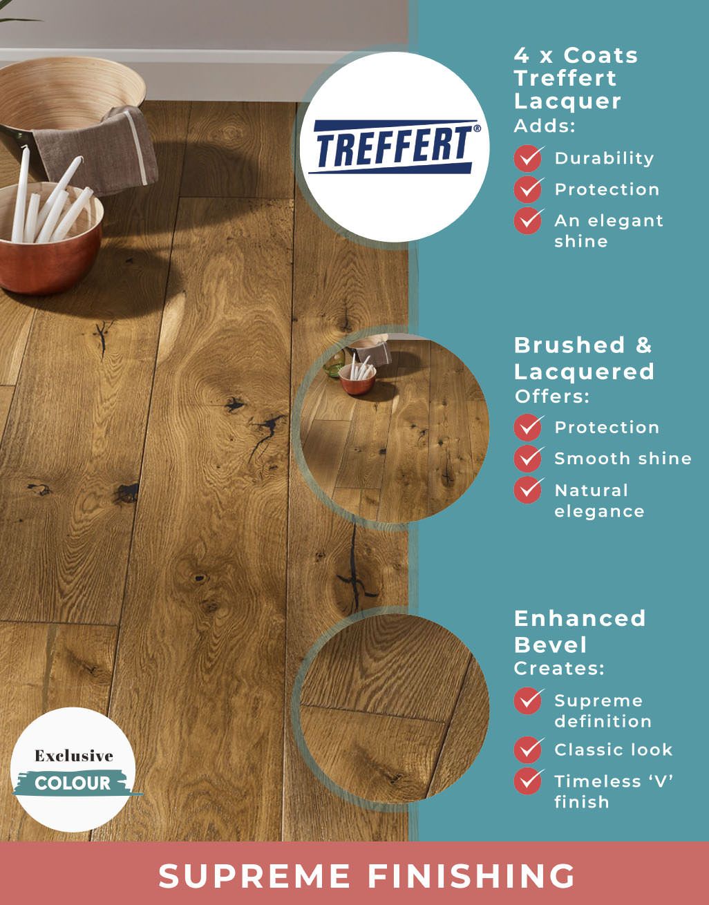 Grand Imperial Golden Smoked Oak Brushed & Lacquered Engineered Wood Flooring 4