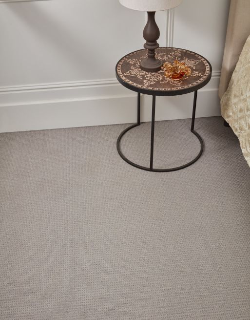 This carpet is 4mm thick, the compact pile of this carpet makes for a solid underfoot feel, giving support as you walk and is less likely to show footprints and other pile displacements.