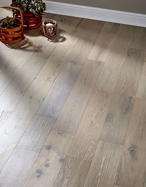 Loft Pearl Grey Oak Brushed & UV Lacquered Engineered Wood Flooring