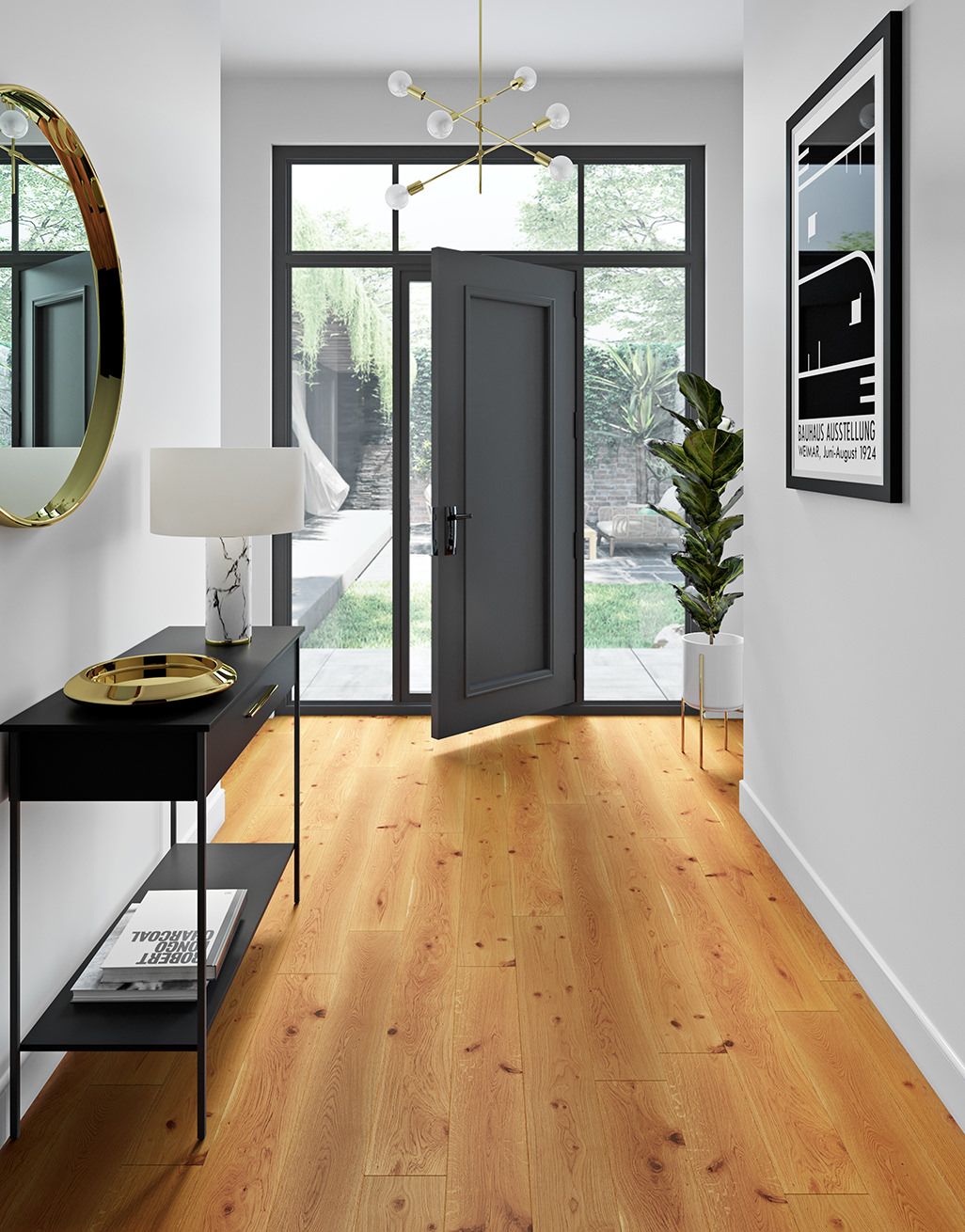 Farmhouse Natural Oak Lacquered Engineered Wood Flooring 2