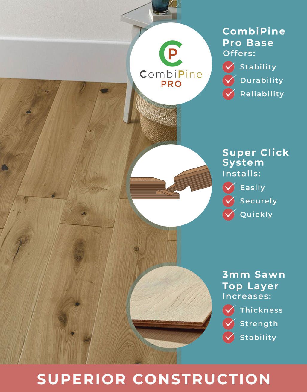 Carpenters Choice Oak 180mm Wide Lacquered 4