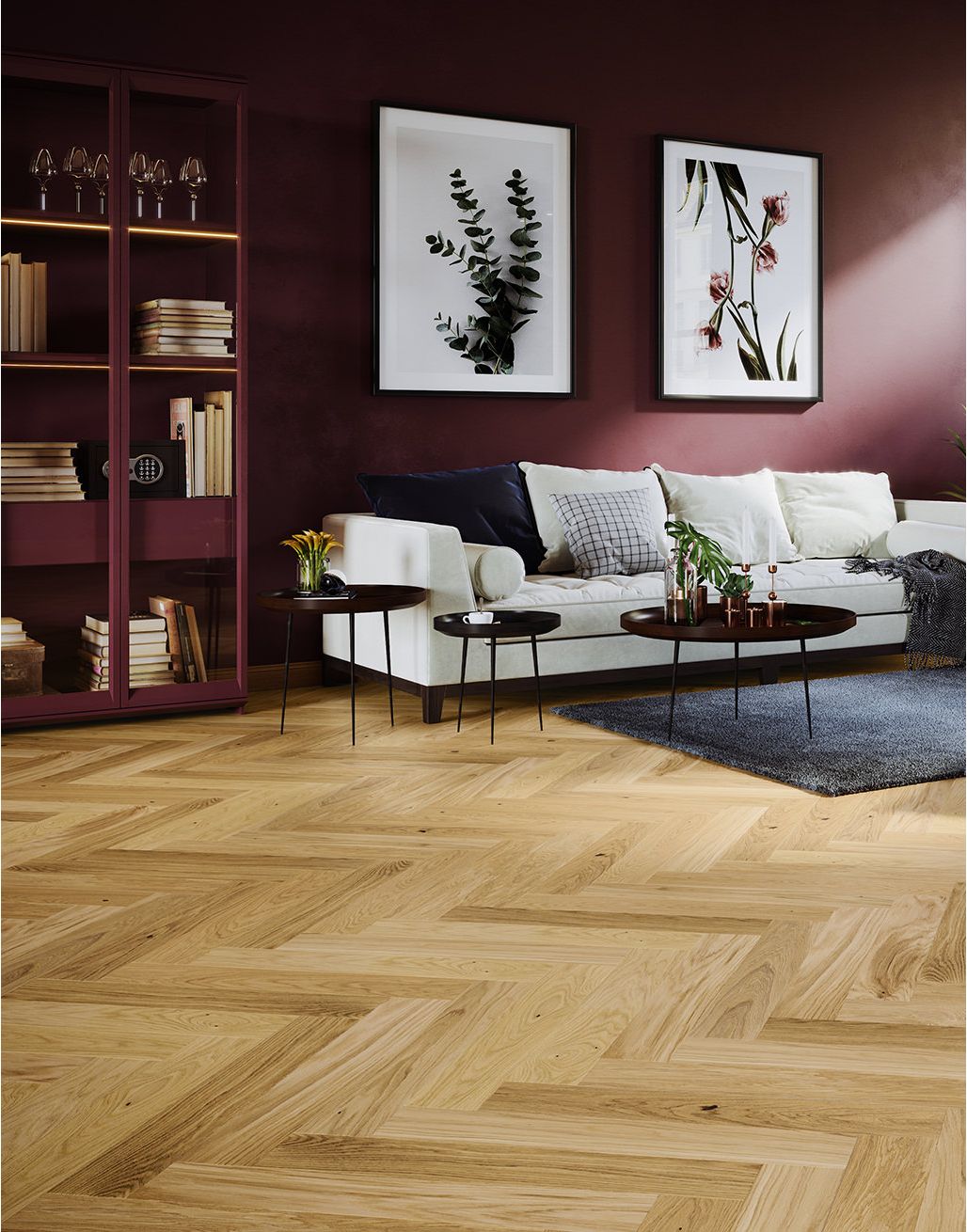 Bayswater Herringbone - Unfinished Oak Engineered Wood Flooring 4