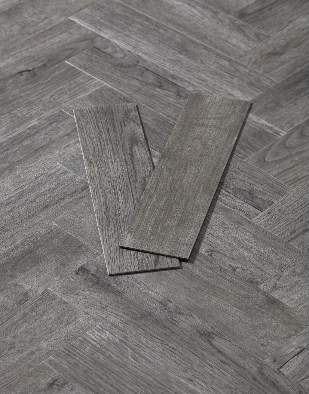 Classic Herringbone - Charcoal LVT Flooring 3