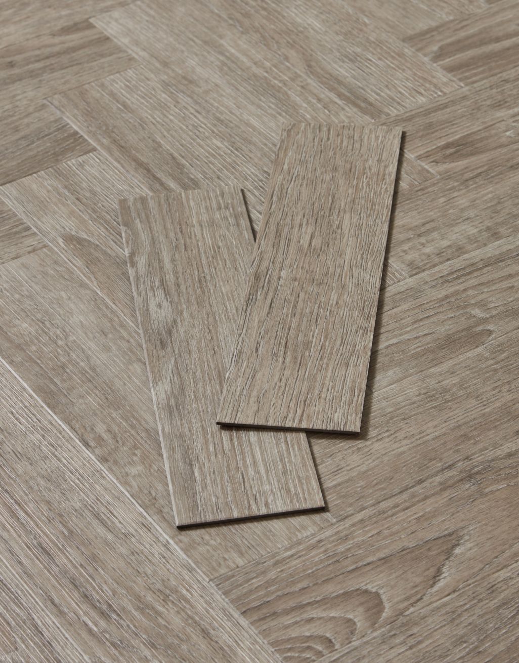 Classic Herringbone - Washed Grey Oak LVT Flooring 3