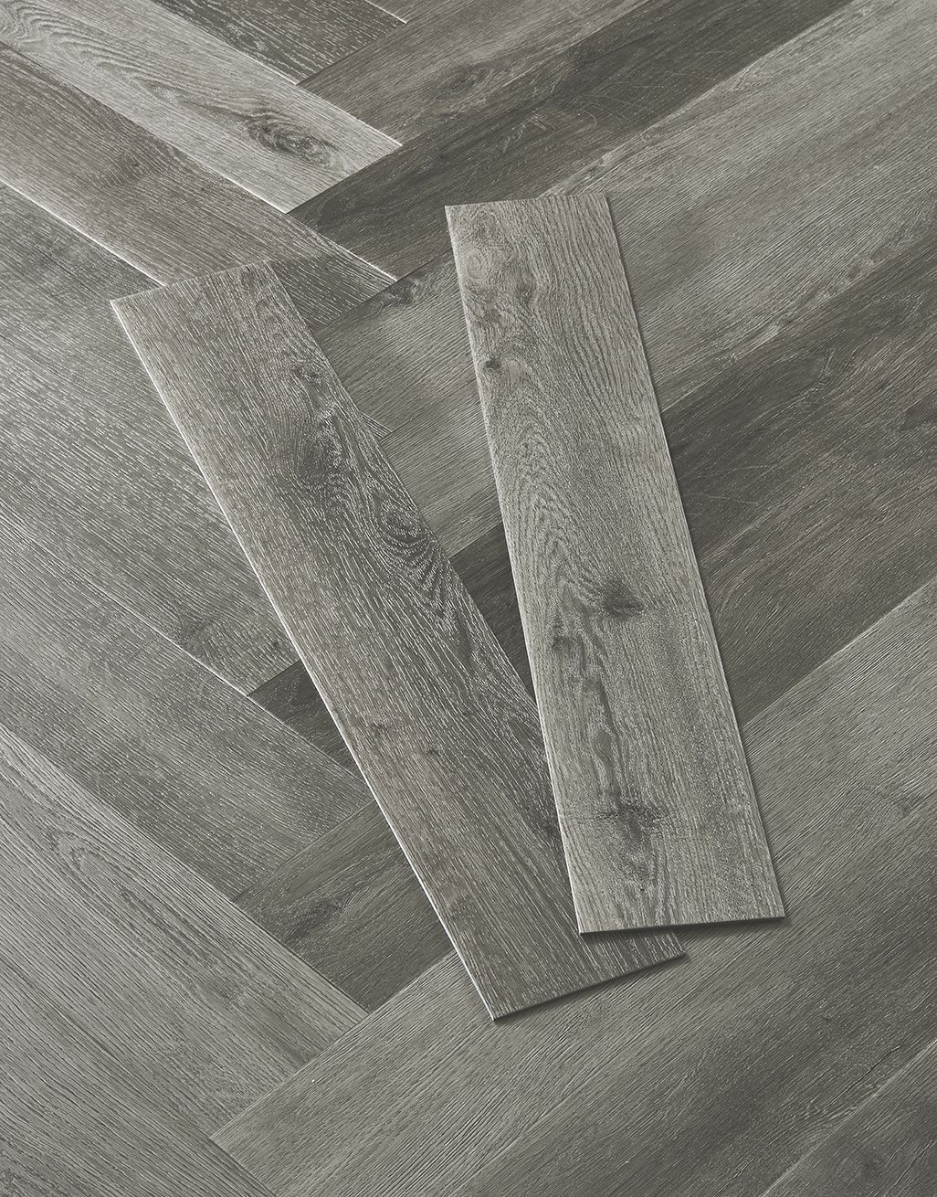 EvoCore Design Floor Artisan Herringbone - Driftwood Grey Oak 2