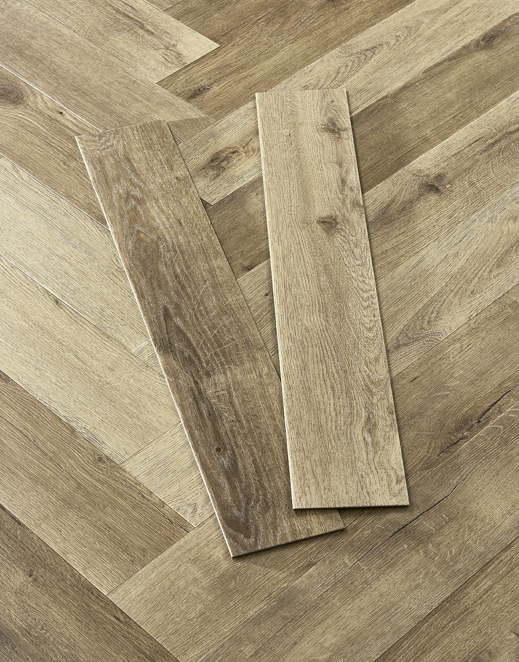 EvoCore Design Floor Artisan Herringbone - Natural English Oak 2