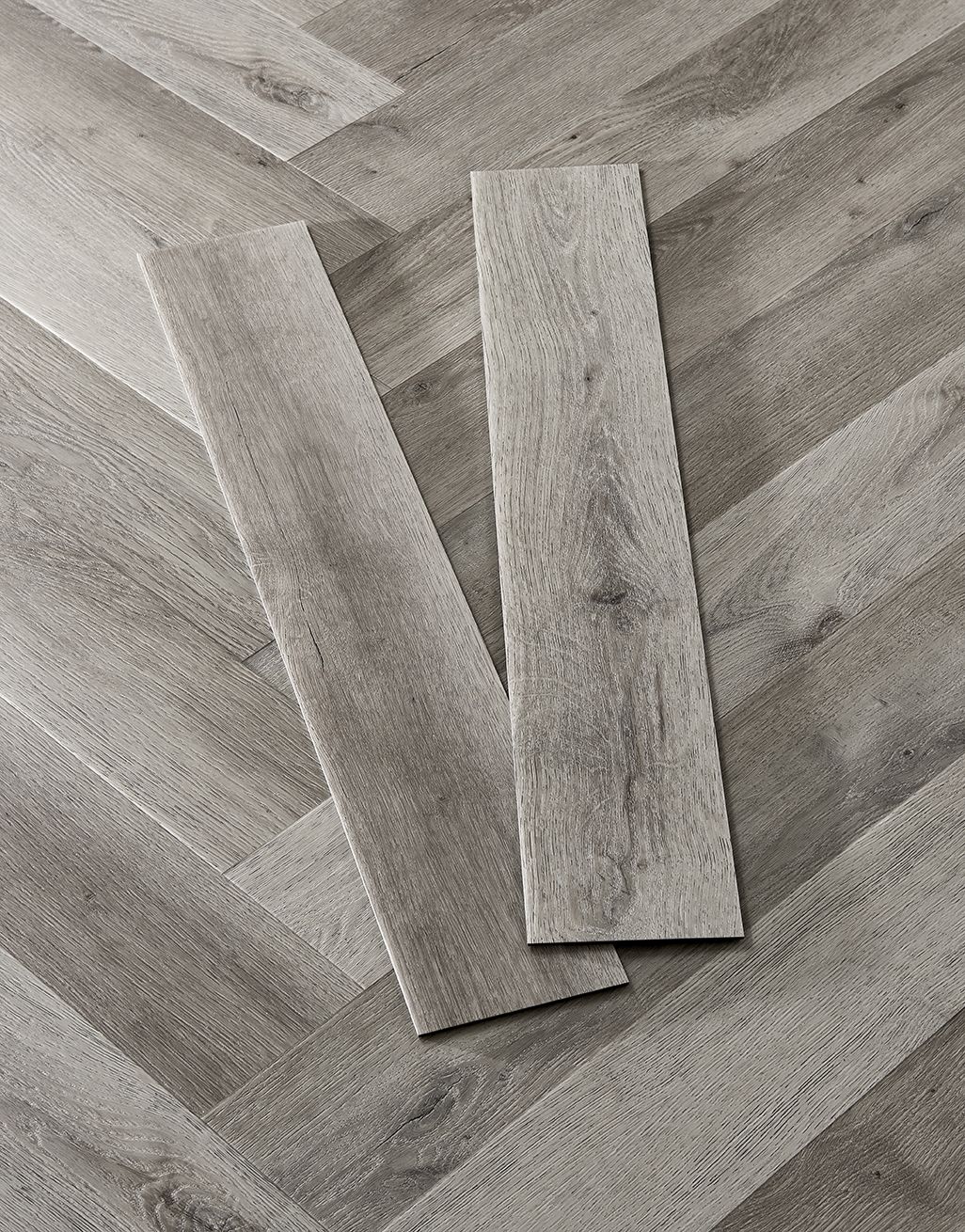 EvoCore Design Floor Artisan Herringbone - Shoreline Grey Oak 2