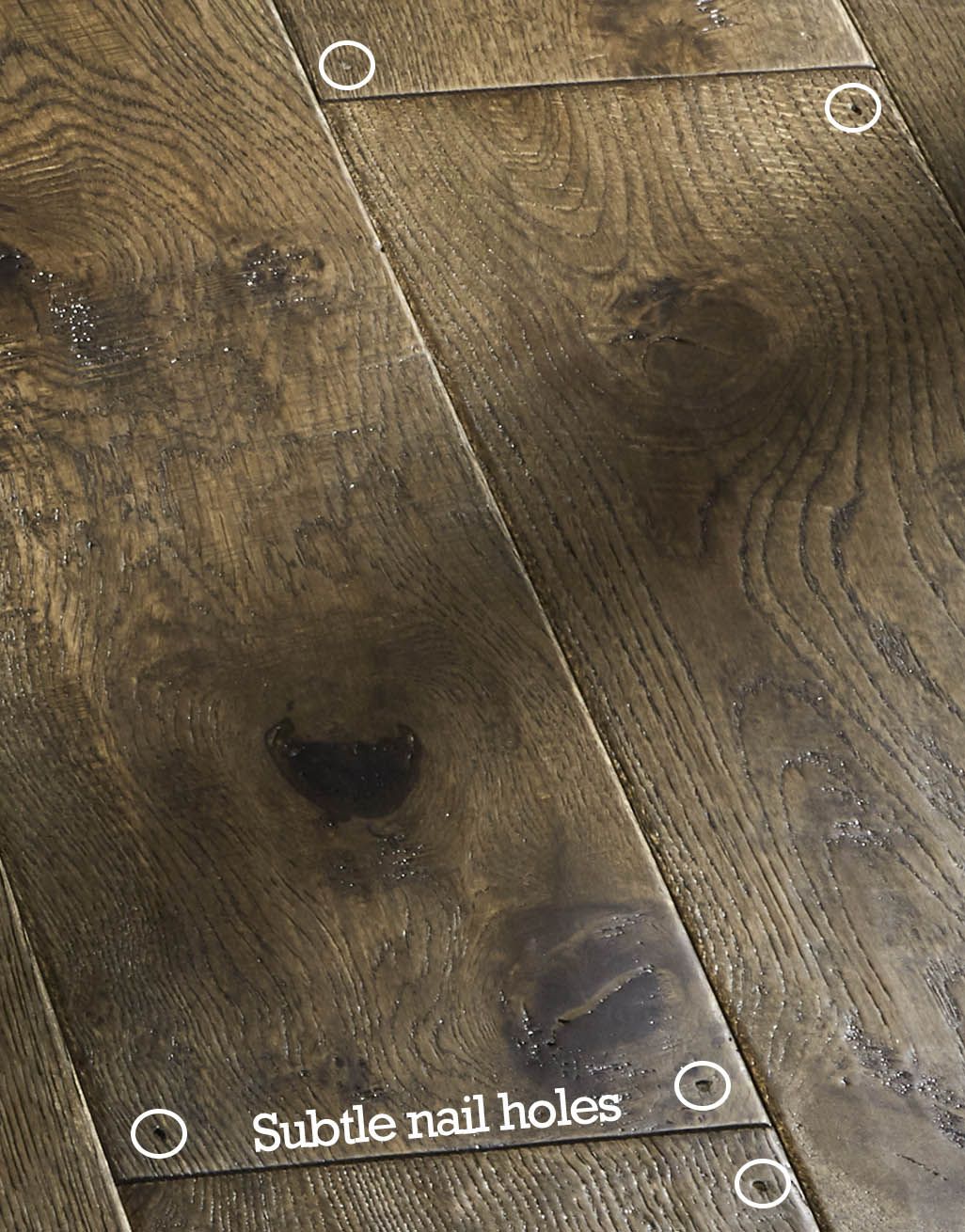 Grand Vintage Oak Distressed Brushed & Lacquered Engineered Wood Flooring 4
