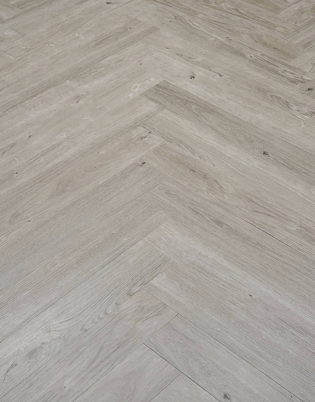 Herringbone - Light Grey Oak LVT Flooring 1