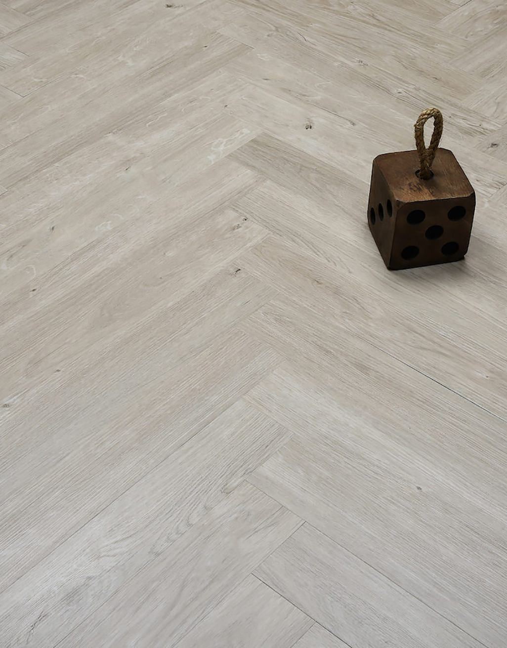 Herringbone - Light Grey Oak LVT Flooring 2