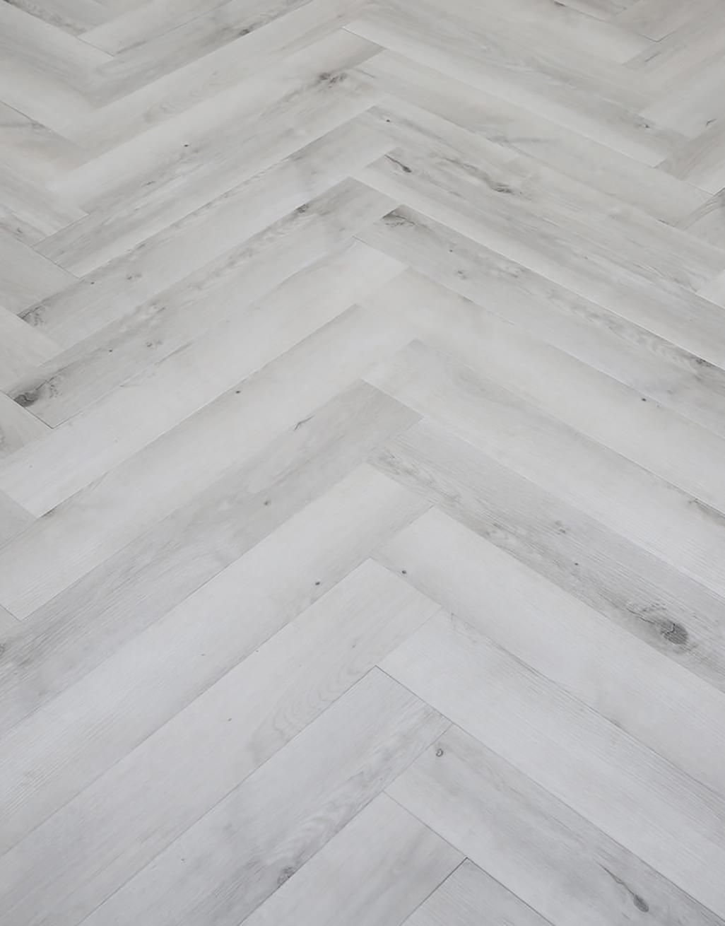 Herringbone - White Rustic Oak LVT Flooring 5