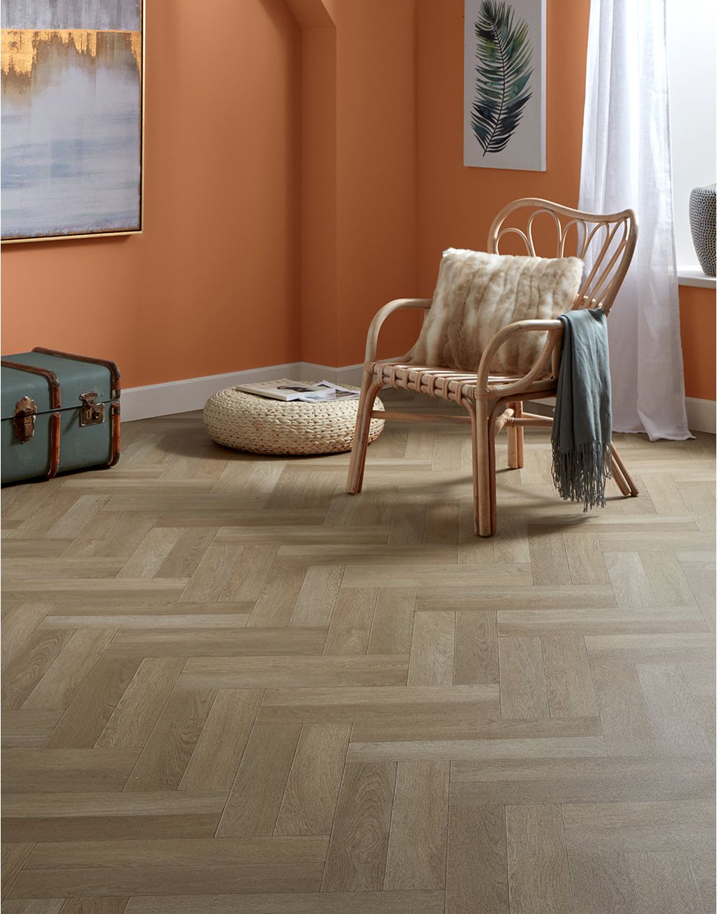 Herringbone - Warm Vanilla Oak 1