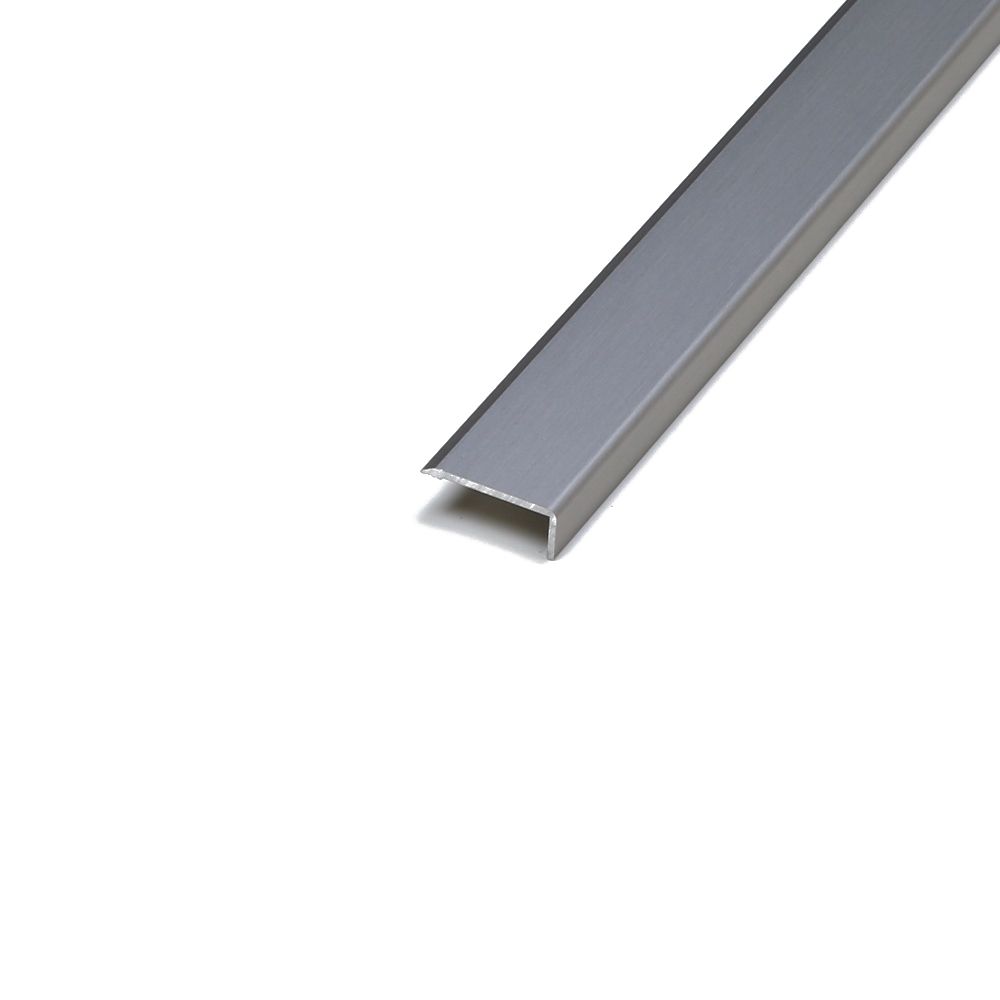 10mm Stair Nosing - Stickdown - Aluminium Satin 1