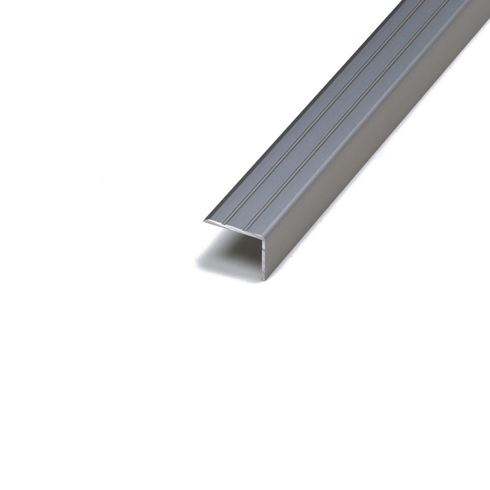 20mm Stair Nosing - Stickdown - Aluminium Satin 1