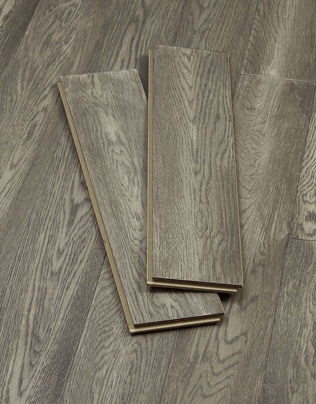 Steel Grey Oak Brushed & Lacquered Engineered Wood Flooring 3