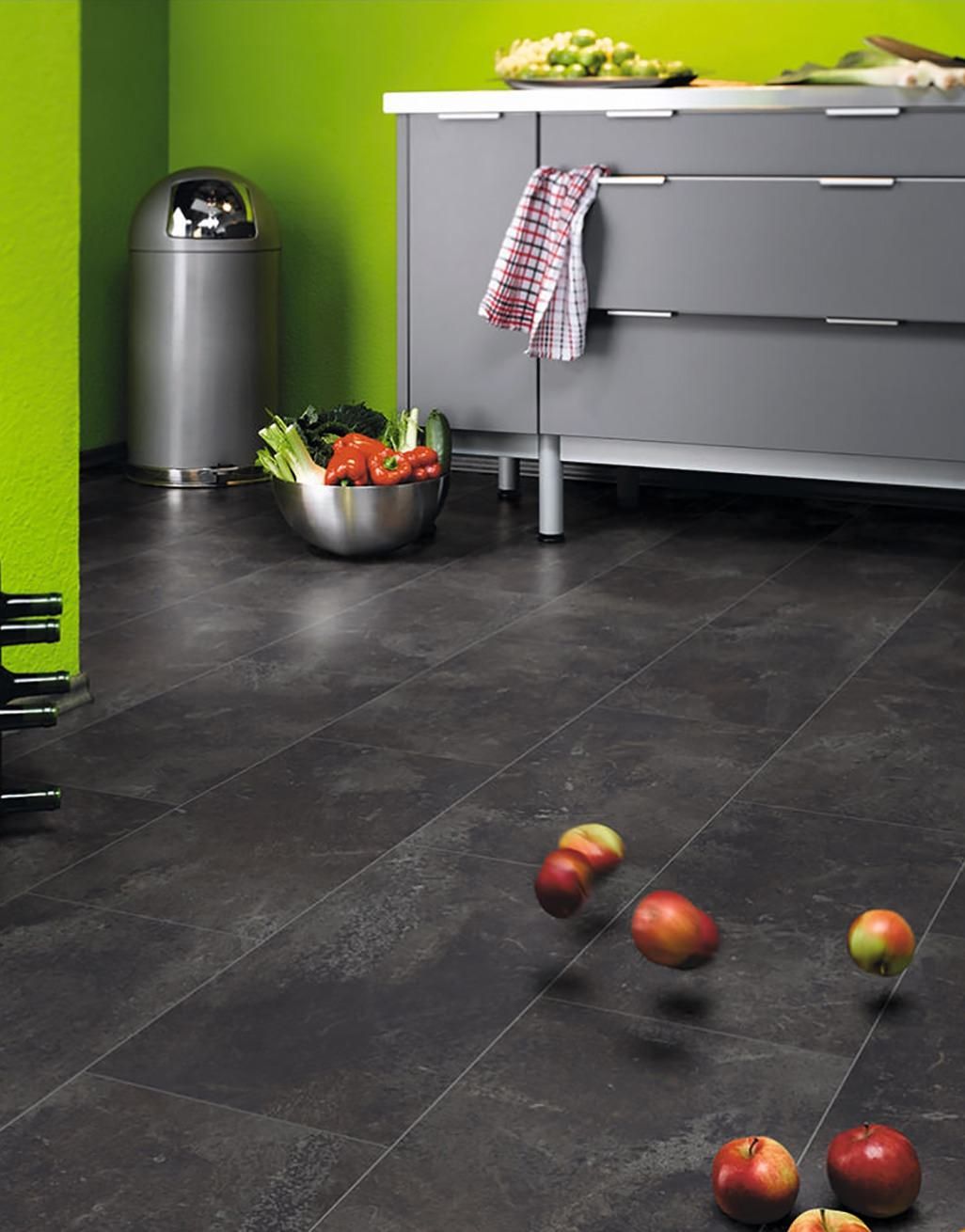 Verona Tile - Black Slate Laminate Flooring 2