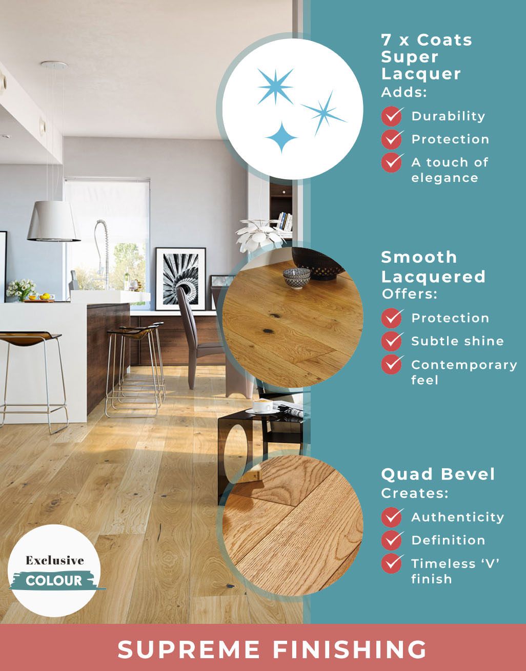Carpenters Choice Natural 14mm x 155mm Lacquered Engineered Wood Flooring 6