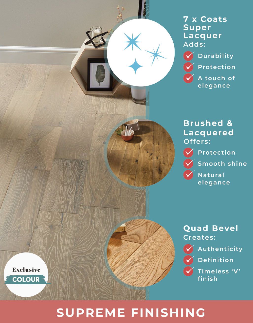 Manhattan Pearl Grey Oak Brushed & Lacquered Engineered Wood Flooring 5