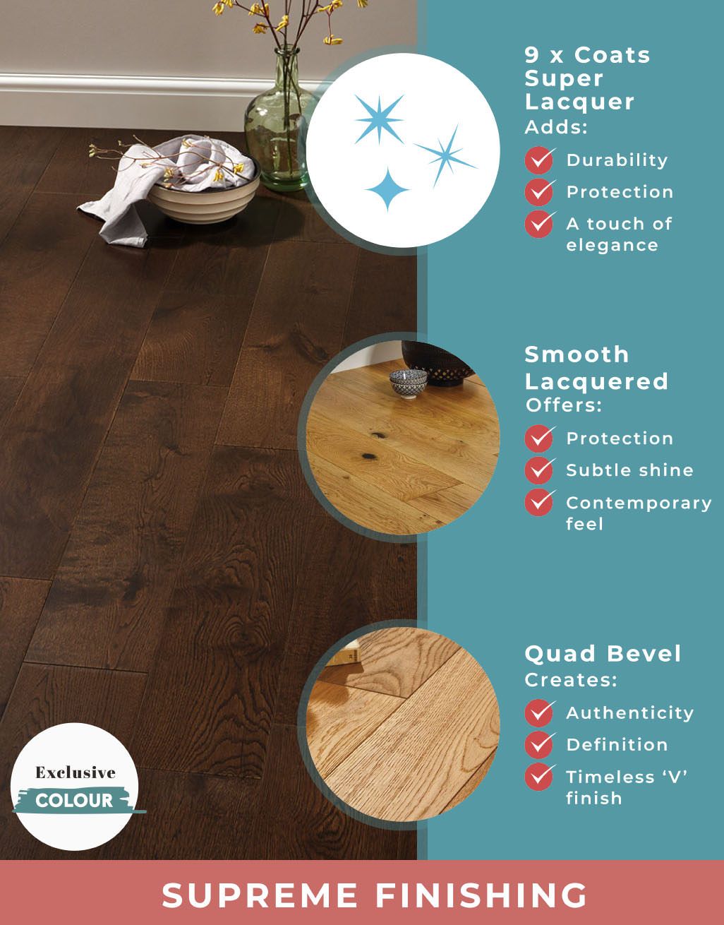 Manhattan Chocolate Oak Super Matt Lacquered Engineered Wood Flooring 5