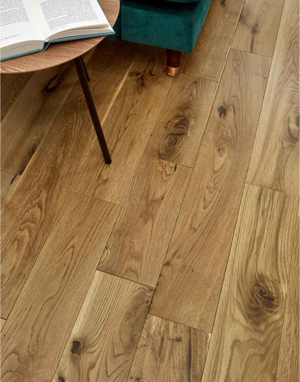 Natural Rustic Oak Smooth Lacquered Engineered Wood 2