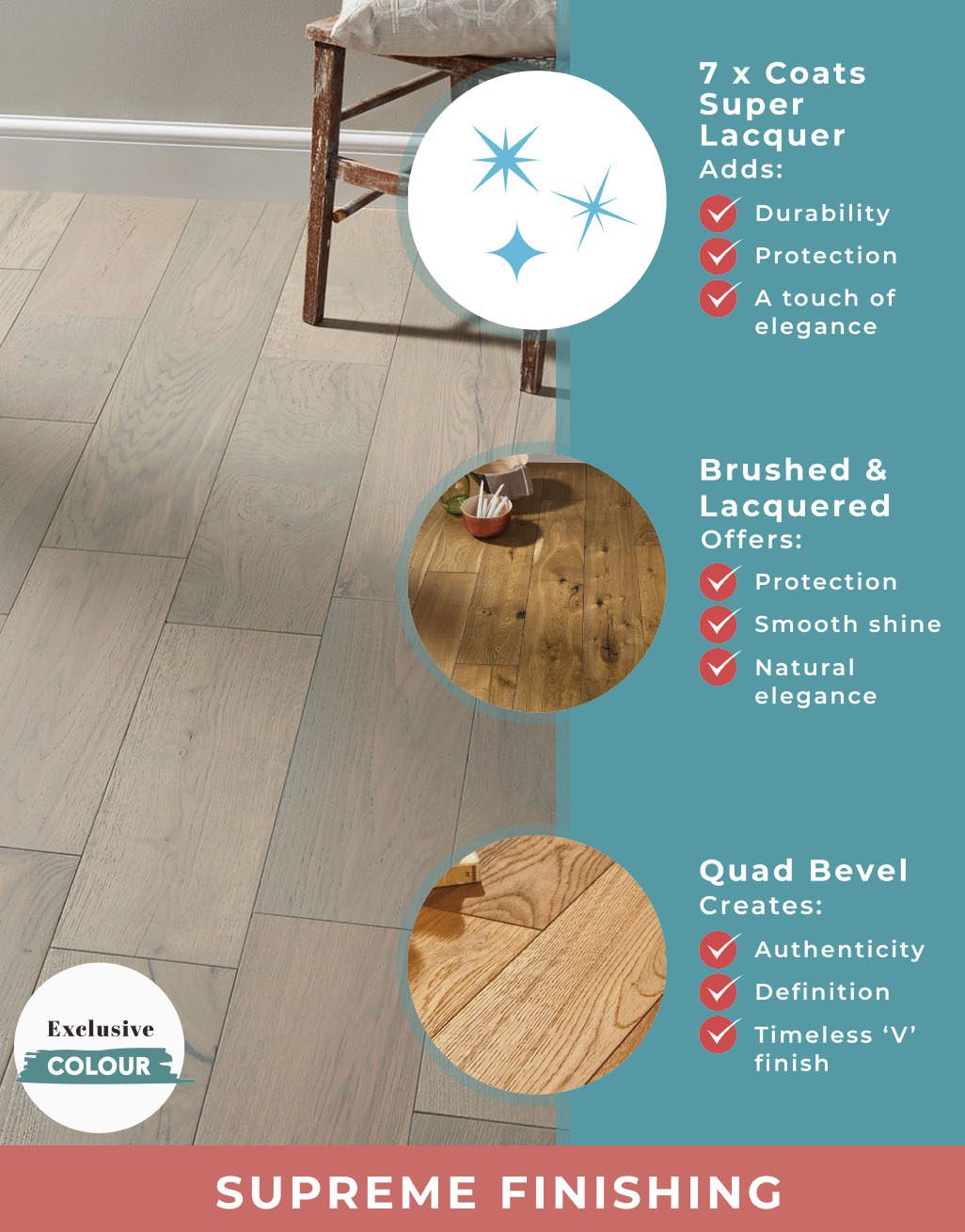 Manhattan Apollo Grey Oak Brushed & Lacquered Engineered Wood Flooring 5