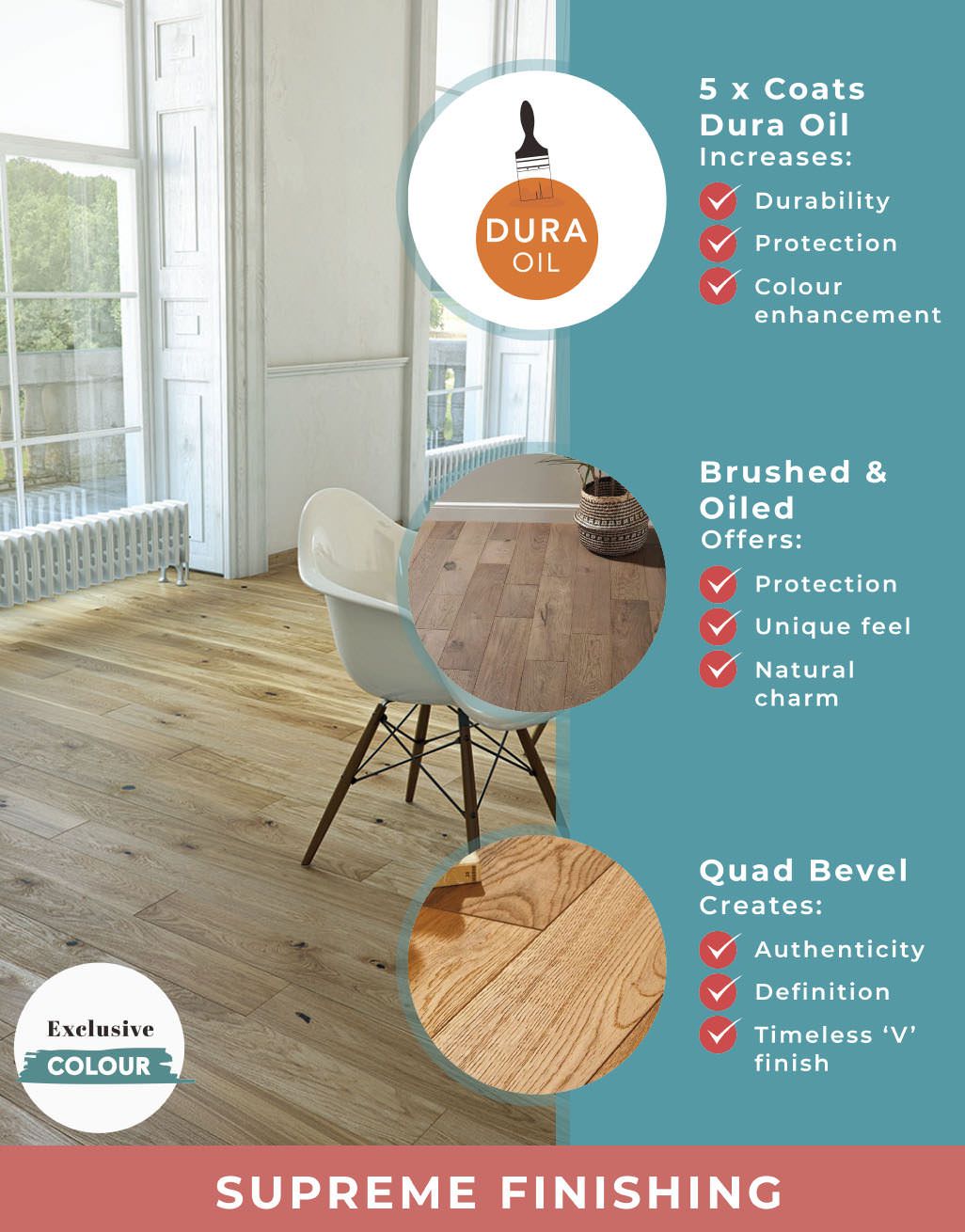 Carpenters Choice Natural Brushed & Oiled 14mm x 180mm Engineered Wood Flooring 4