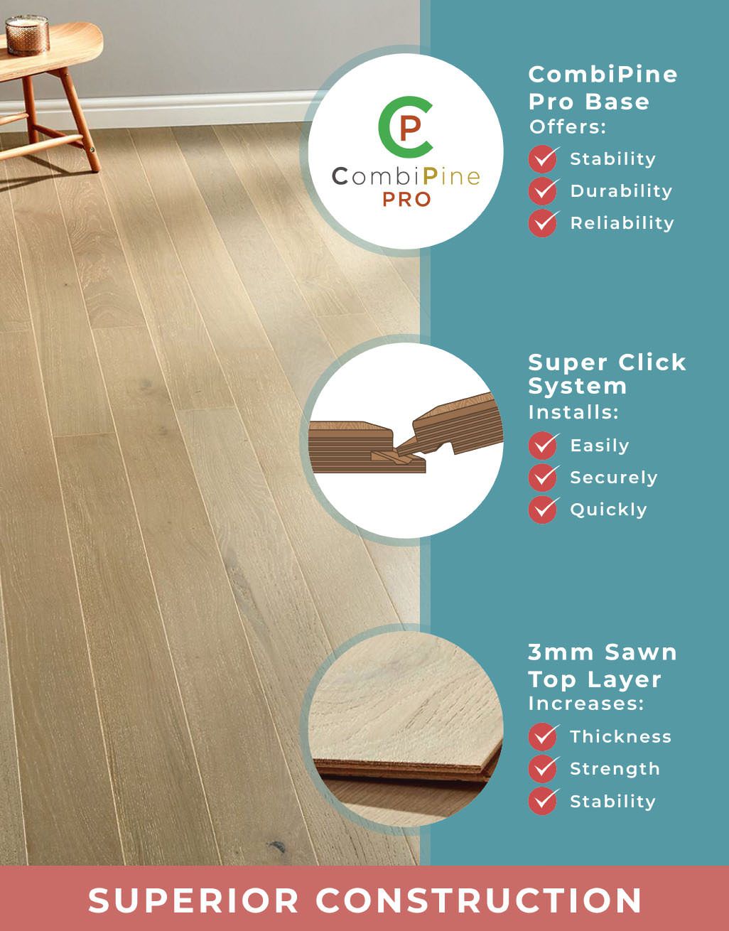 Salcombe Grey Pebble Oak Engineered Wood Flooring 4