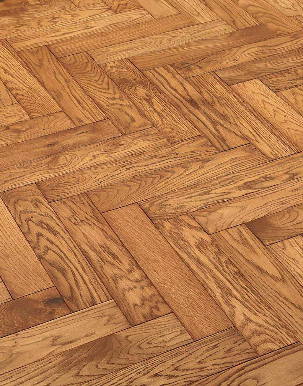 Park Avenue Herringbone Golden Oak Solid Wood Flooring 1