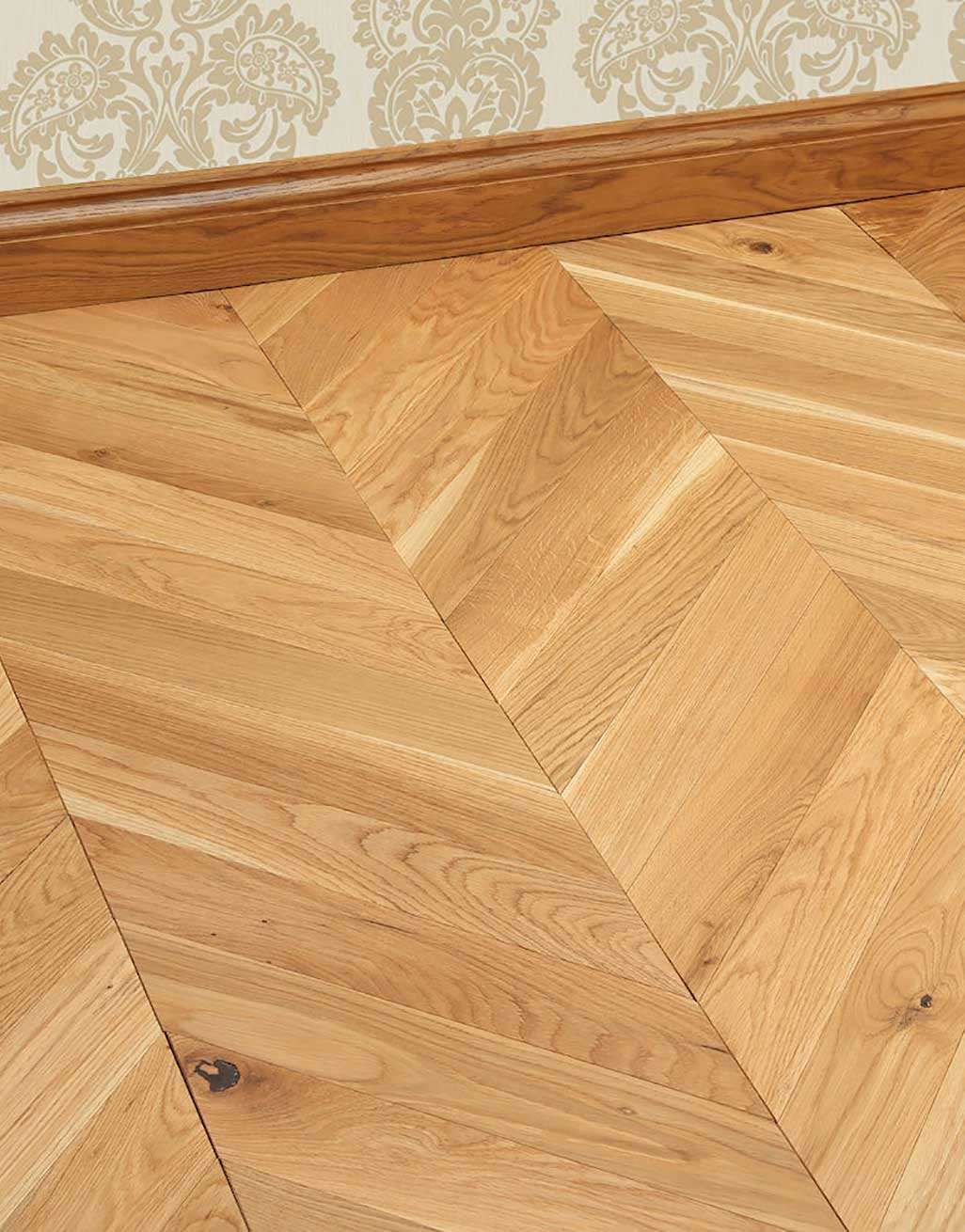Park Avenue Chevron Natural Oak Brushed & Oiled Solid Wood Flooring 6