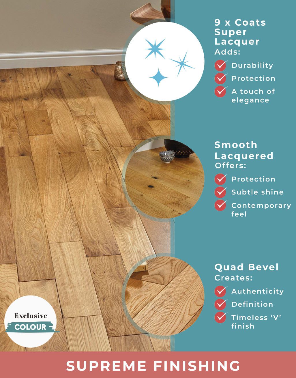 Studio Natural Oak Lacquered Engineered Wood Flooring 5