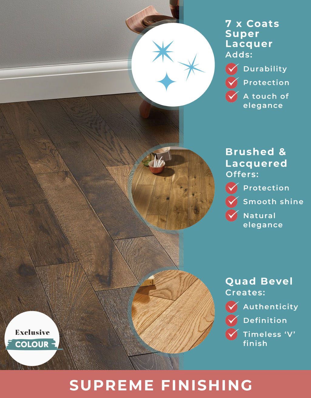 Studio Coffee Oak Brushed & Lacquered Engineered Wood Flooring 5