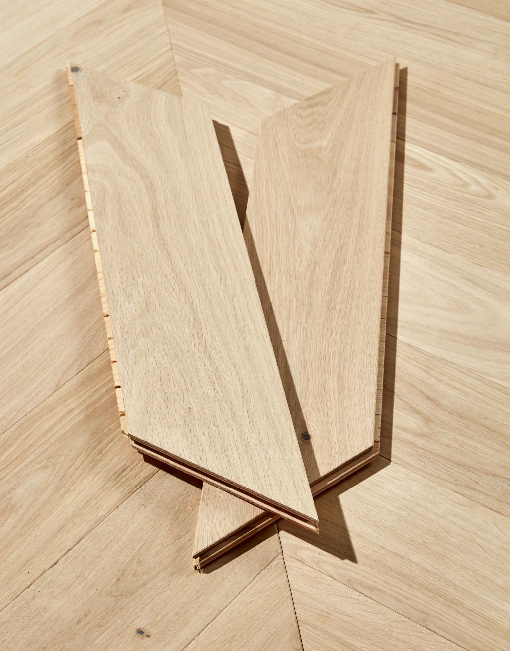Chelsea Chevron - Unfinished Oak Engineered Wood Flooring 3