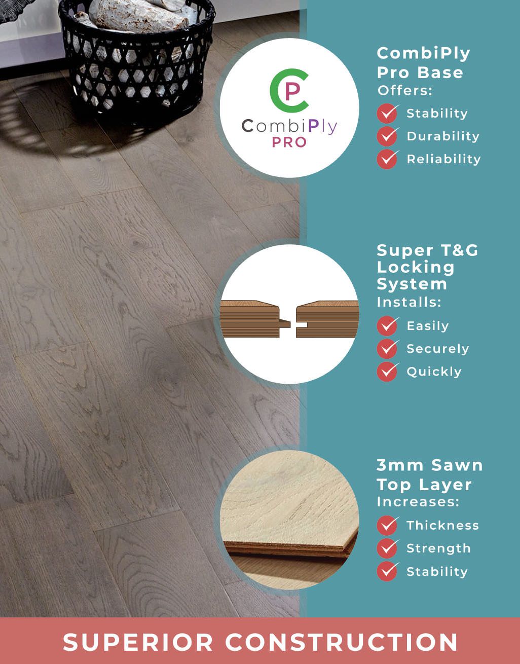 Loft Slate Grey Oak Engineered Wood Flooring 4