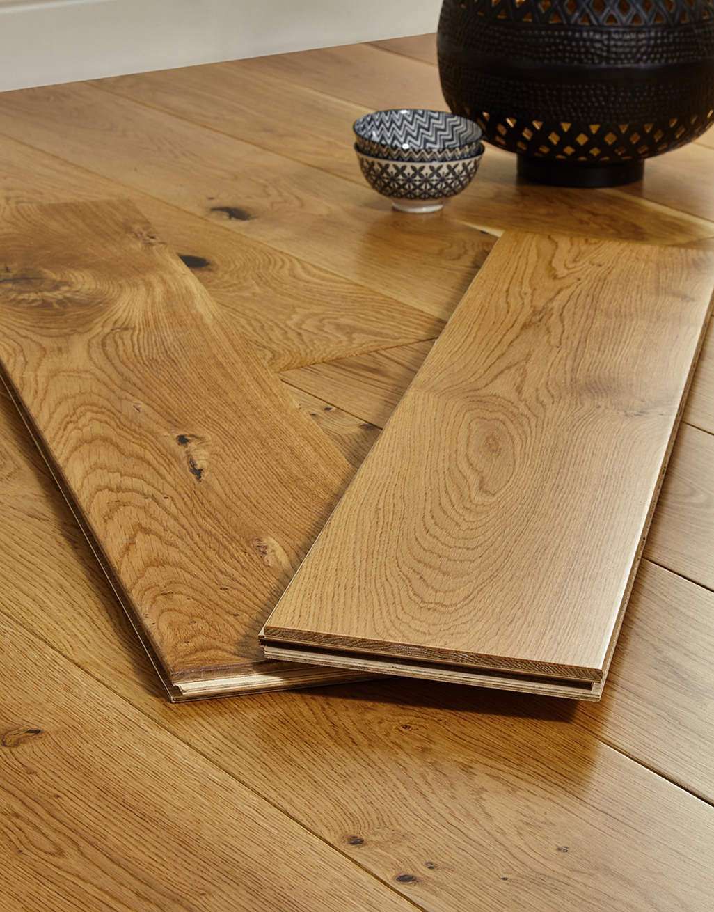 Farmhouse Natural Oak Lacquered Engineered Wood Flooring 5
