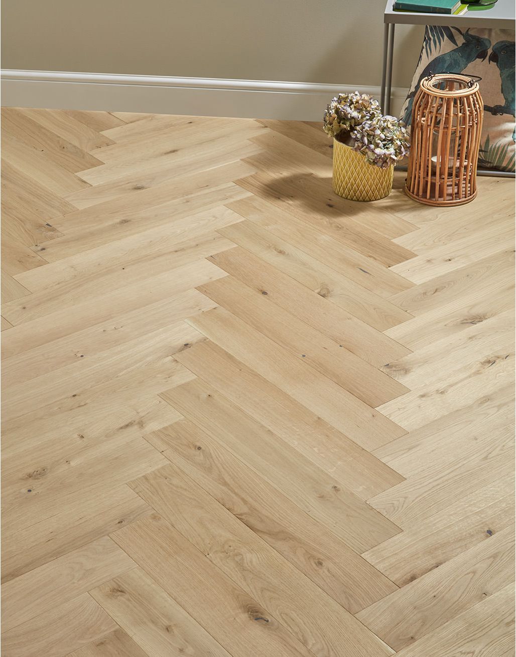 Bayswater Herringbone - Unfinished Oak Engineered Wood Flooring 1