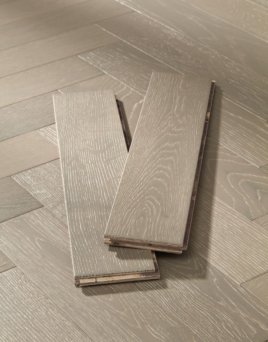 Oxford Herringbone Pearl Grey Oak Engineered Wood Flooring 3