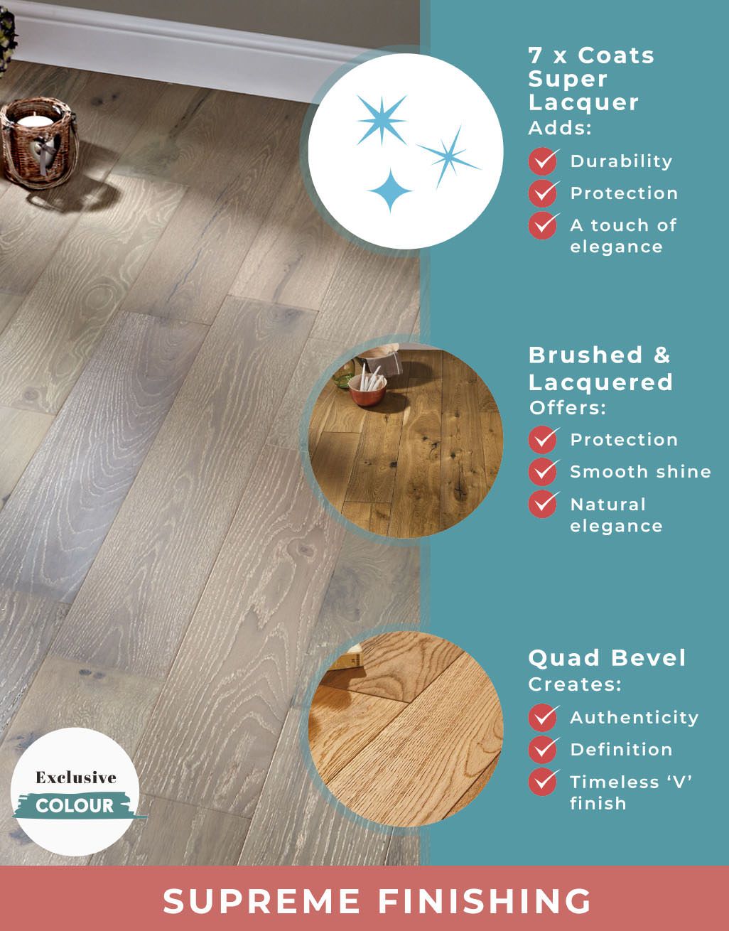 Loft Pearl Grey Oak Brushed & UV Lacquered Engineered Wood Flooring 5