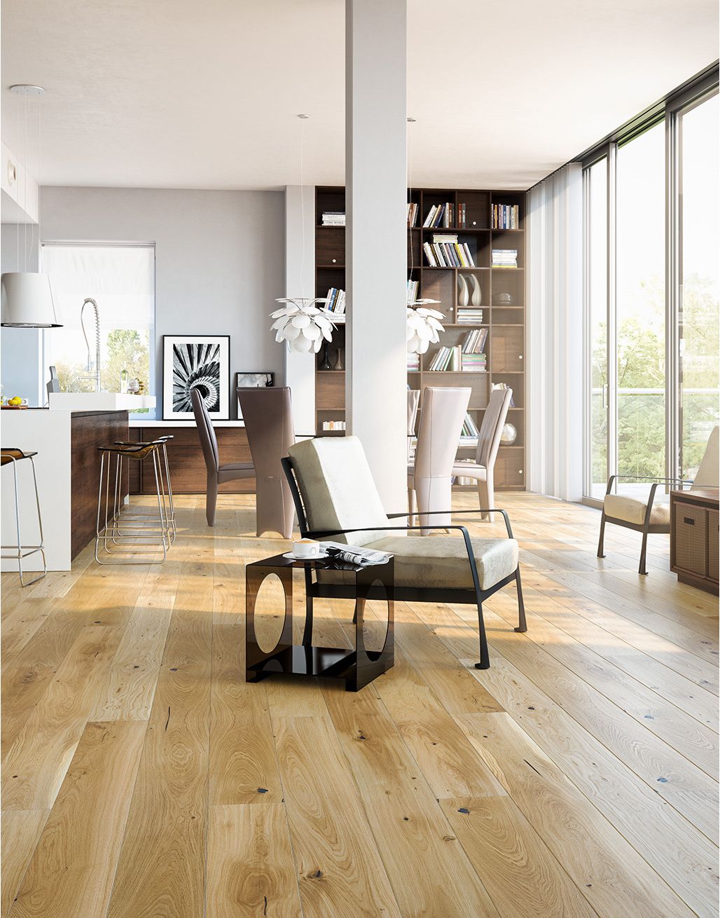 Mayfair Sandy Oak Lacquered Engineered Wood Flooring 1