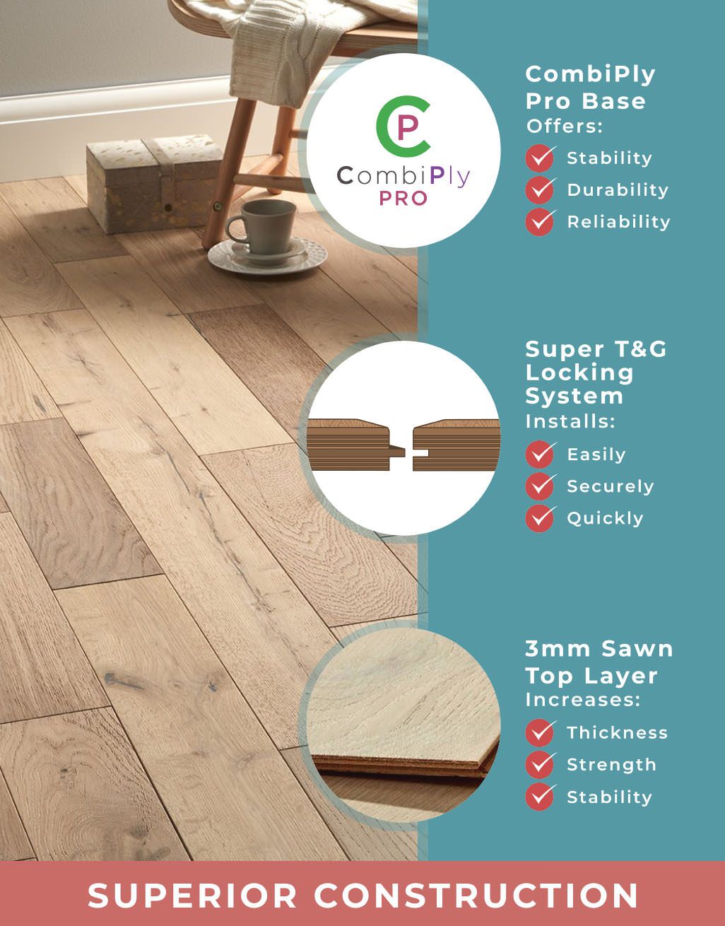 Studio Vanilla Oak Brushed & Oiled Engineered Wood Flooring 4