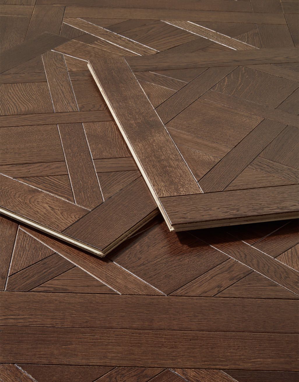 Bordeaux Antique Oak Brushed & Oiled Versailles Tile Engineered Wood Flooring 3