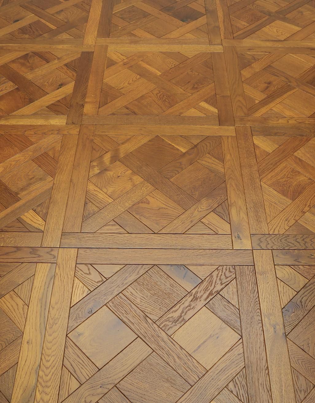 Montpellier Golden Smoked Oak Brushed & Oiled Versailles Tile Engineered Wood Flooring 1