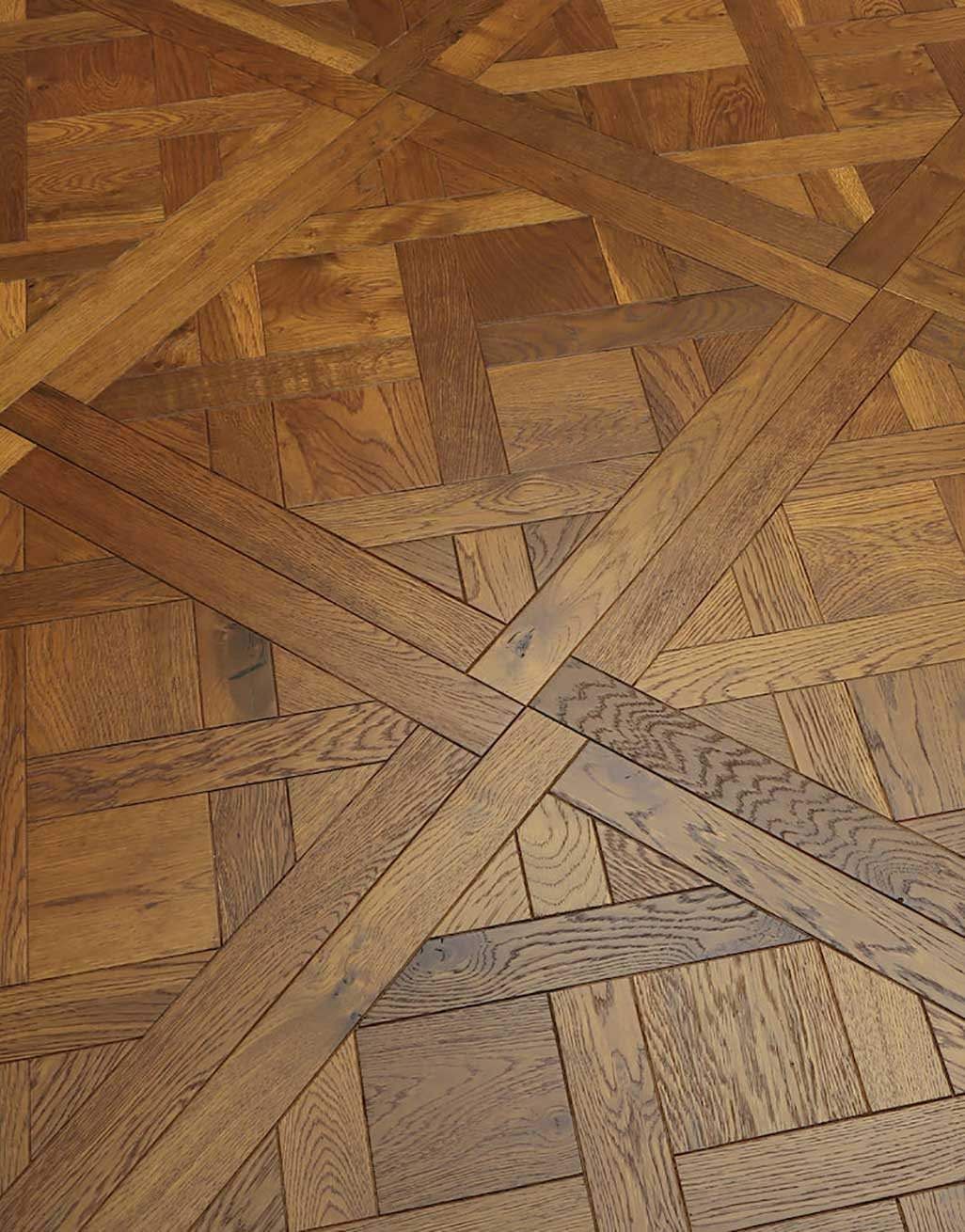 Montpellier Golden Smoked Oak Brushed & Oiled Versailles Tile Engineered Wood Flooring 4