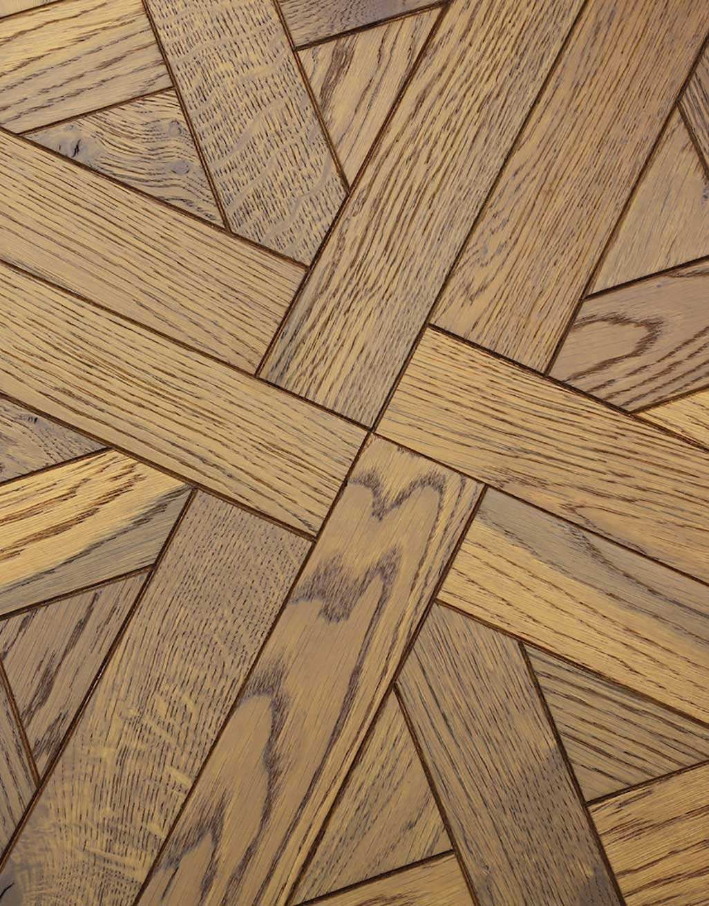 Montpellier Golden Smoked Oak Brushed & Oiled Versailles Tile Engineered Wood Flooring 5